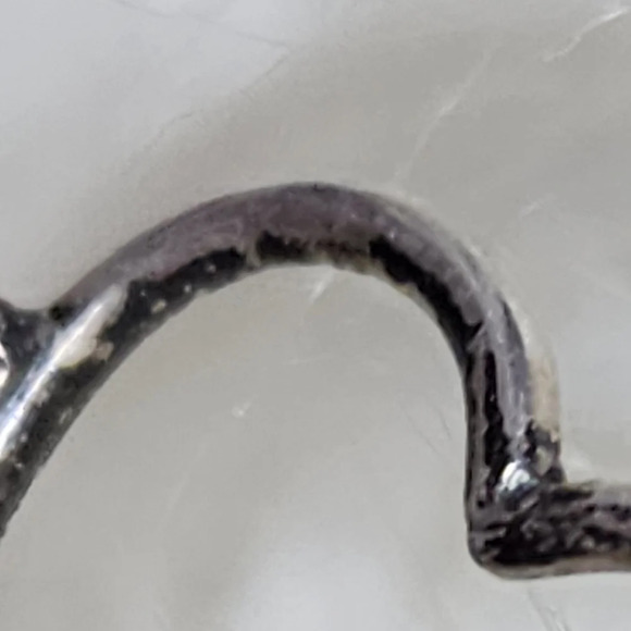 Vintage Free-form sterling heart bracelet - Picture 6 of 6